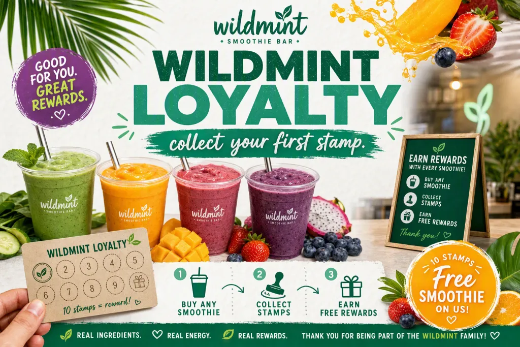 WildMint 奶昔吧积分会员计划上线社交卡