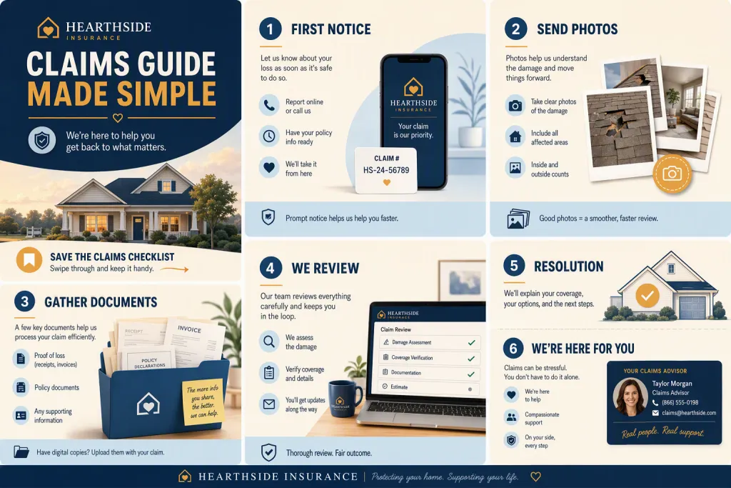 Hearthside Insurance Claims Guide Explainer Carousel