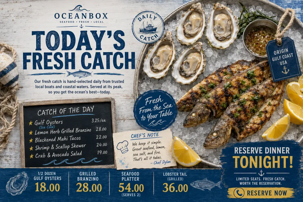 OceanBoxシーフード 新鮮な獲れたてメニュー投稿