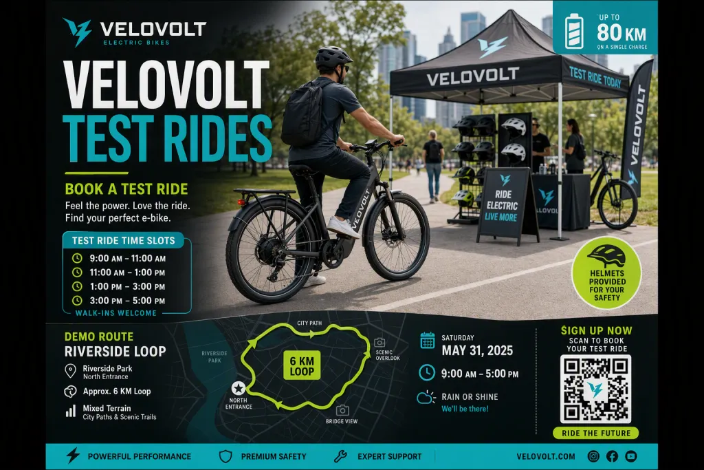 VeloVolt E-Bike Test Sürüş Etkinliği Tanıtım