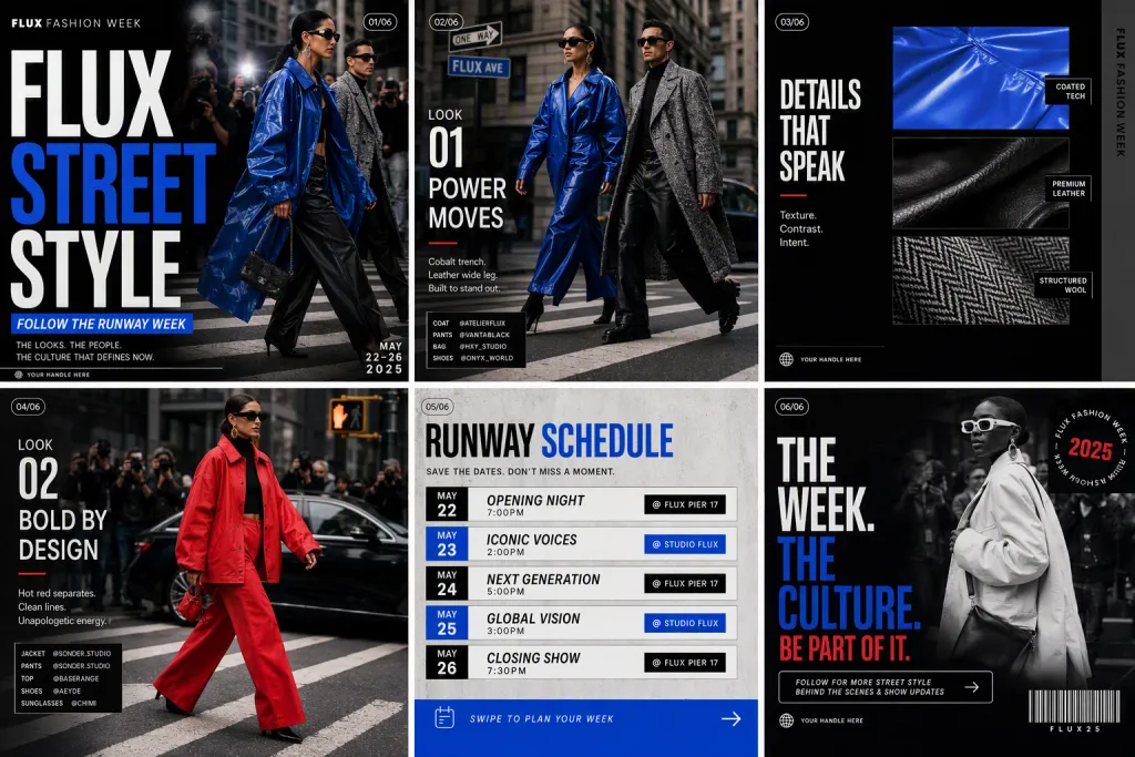 Flux Fashion Week Street Style Carousel Editorial