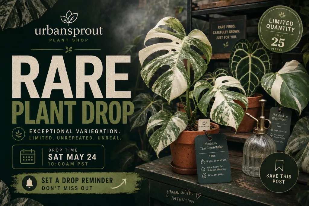UrbanSprout Plant Shop Rare Drop Instagram Teaser
