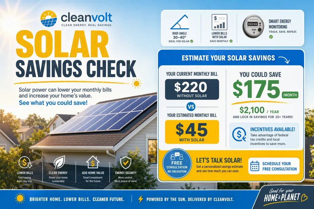 CleanVolt Solar Home-Sparrechner-Grafik