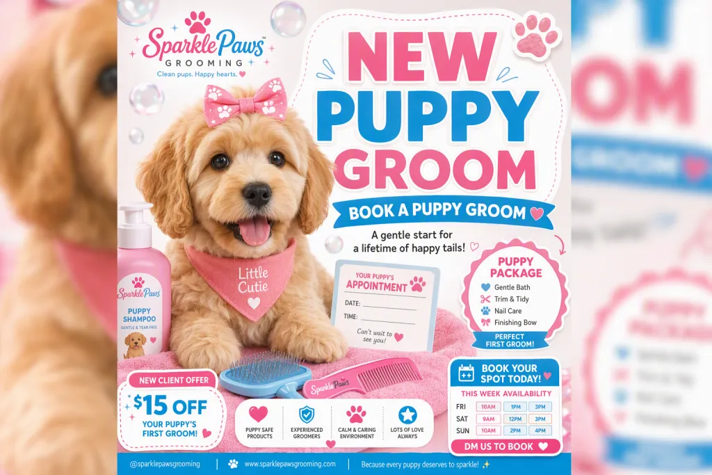 SparklePaws 宠物美容新幼犬优惠故事