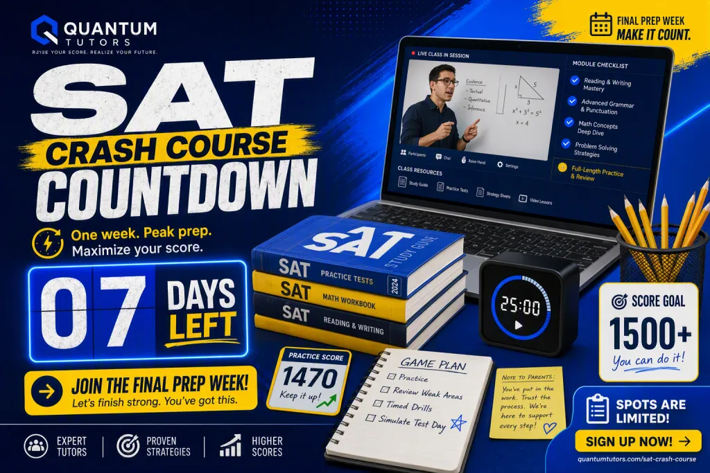 Quantum Tutors Khóa Ôn Gấp SAT Countdown Bài Đăng