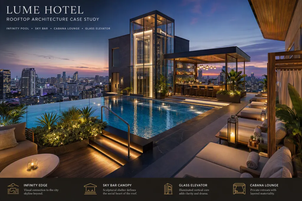 Luxury Rooftop Hotel Hotel Architecture Rooftop Pool Scene