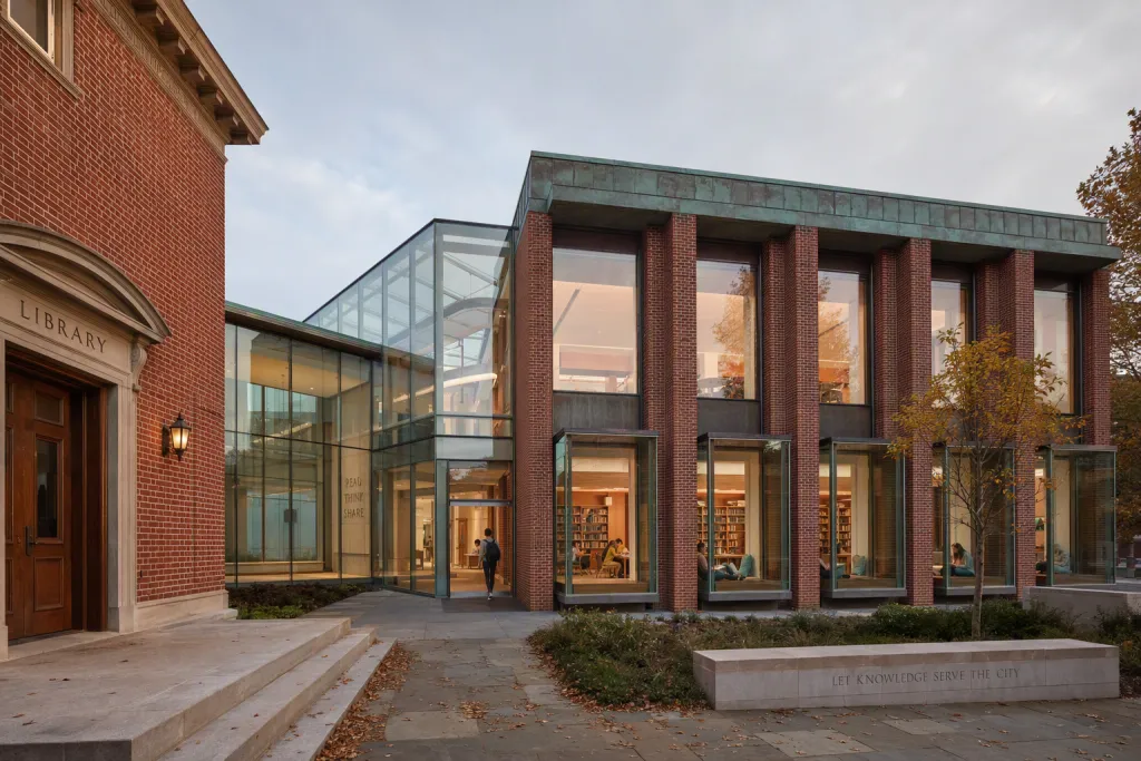 Heritage Brick Library Extension Library Architecture Brick Glass Junction Detail