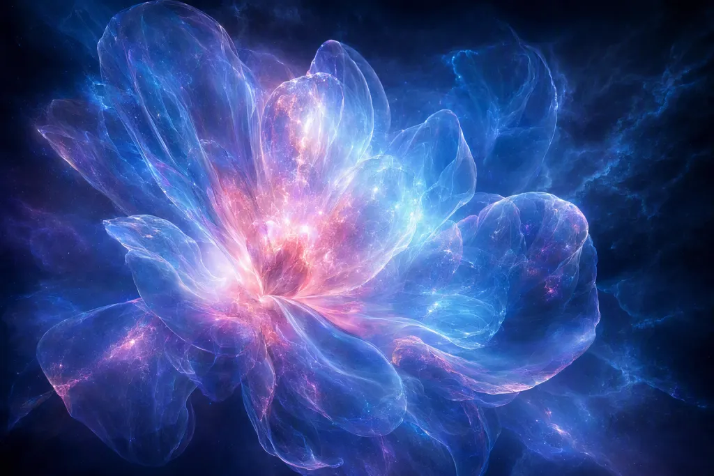 Cam Nebula Dijital Eser Yarı Saydam Kozmik Çiçeklenme