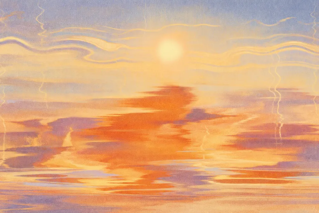 Desert Mirage Generative Artwork Refracted Heat Waves