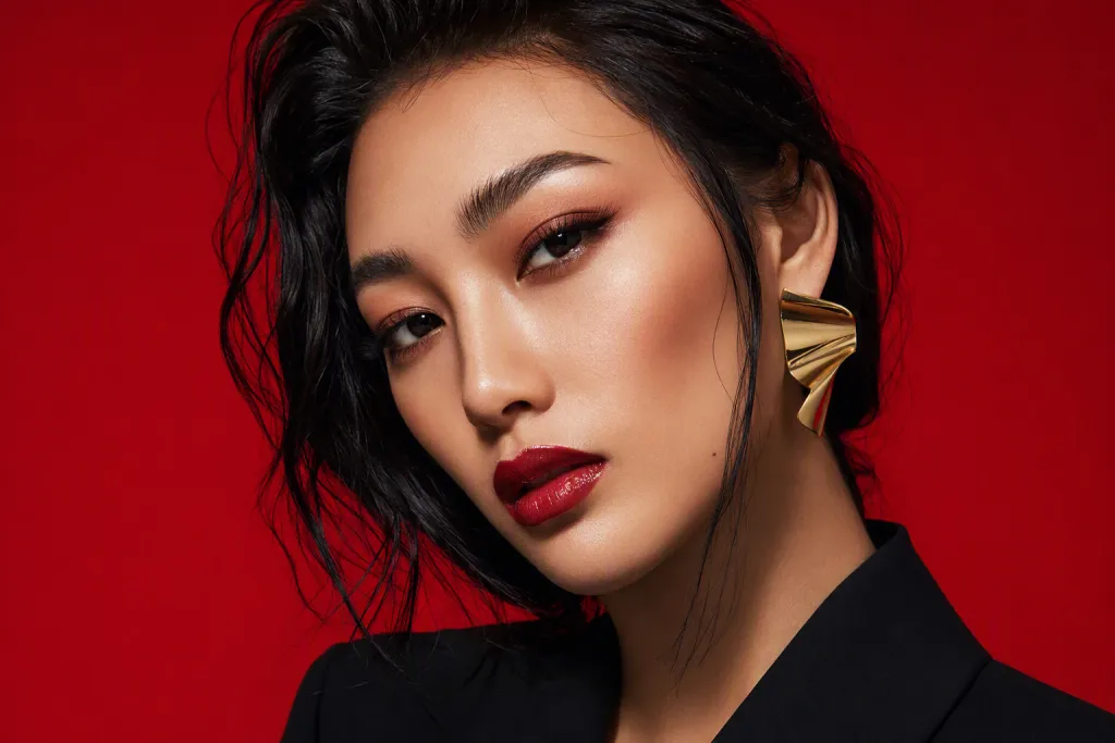 Moda Modeli Portre Editoryal Yakın Plan