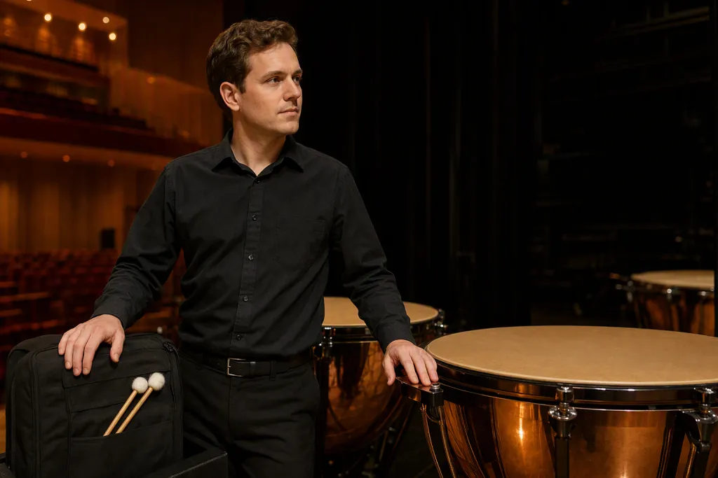 Retrato do Percussionista da Orquestra Tímpanos Claros