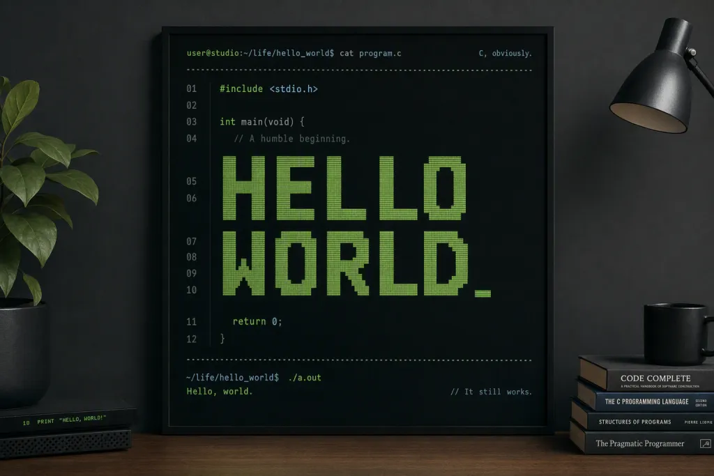 Monospace Kod Alıntı Tipografisi Terminal Afişi