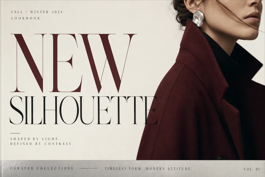 Editoryal Moda Serif Tipografi Lookbook Kapak Görünümü