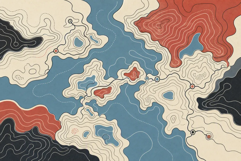 Monoline Atlas Arte Vetorial Contorno com Rede de Linhas