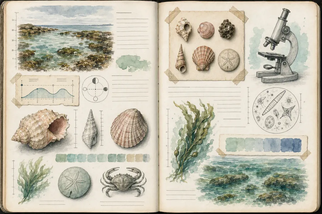 Marine Biology Notebook Science Sketch Watercolor Diagram