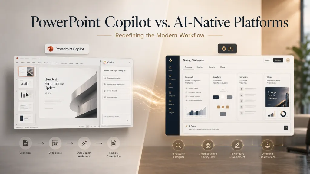 PowerPoint Copilot so với các Nền tảng AI Gốc: Định nghĩa lại Quy trình làm việc Hiện đại