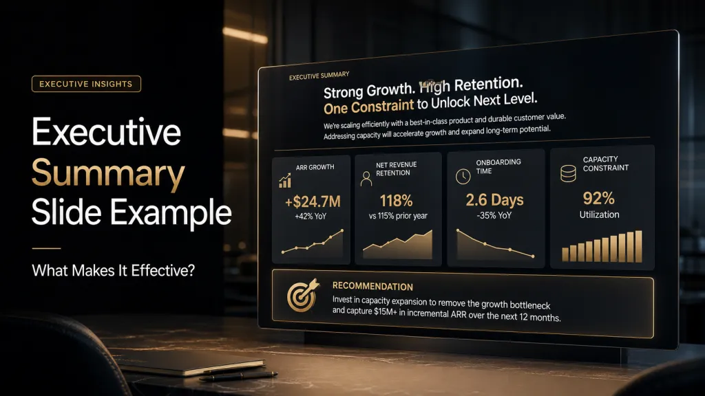 Exemplo de Slide de Resumo Executivo: O Que o Torna Eficaz?