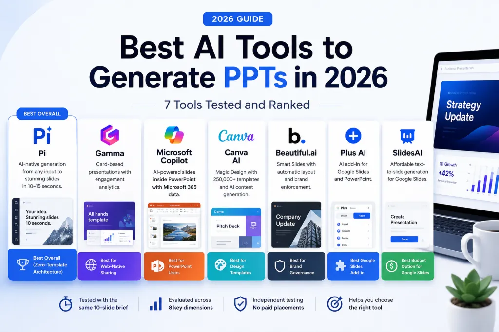Các công cụ AI tốt nhất để tạo PPT vào năm 2026: 7 công cụ đã được kiểm tra và xếp hạng
