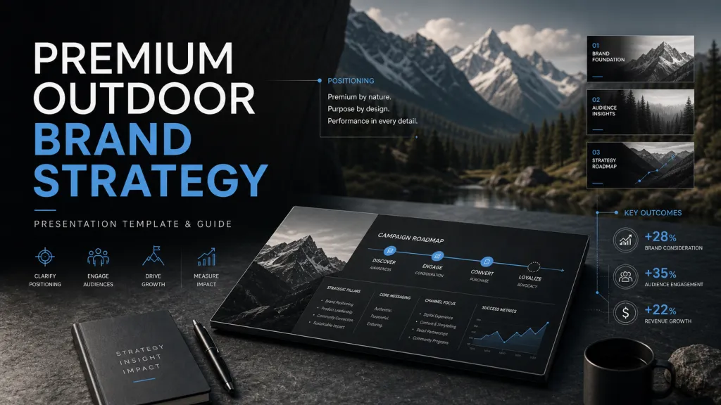 Premium Outdoor Brand Marketing Strategy: Presentation Template & Guide