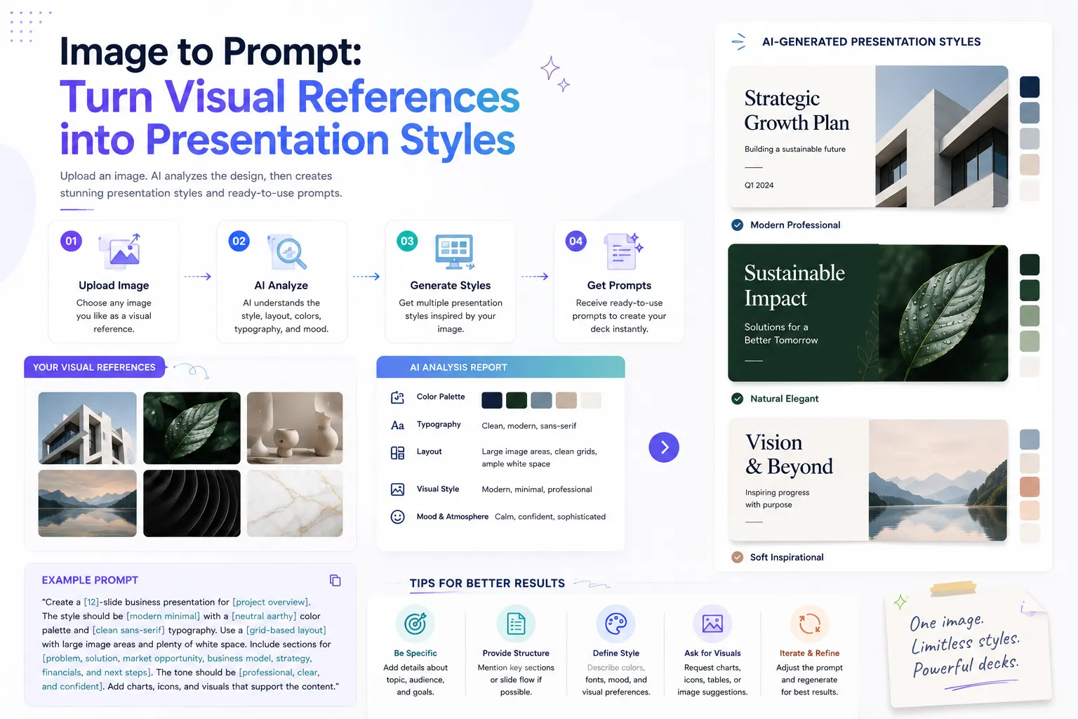 Image to Prompt: Turn Visual References into Presentation Styles