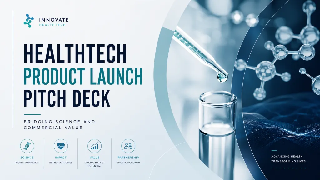 Pitch Deck per il Lancio di Prodotti HealthTech: Colmare il Divario tra Scienza e Valore Commerciale