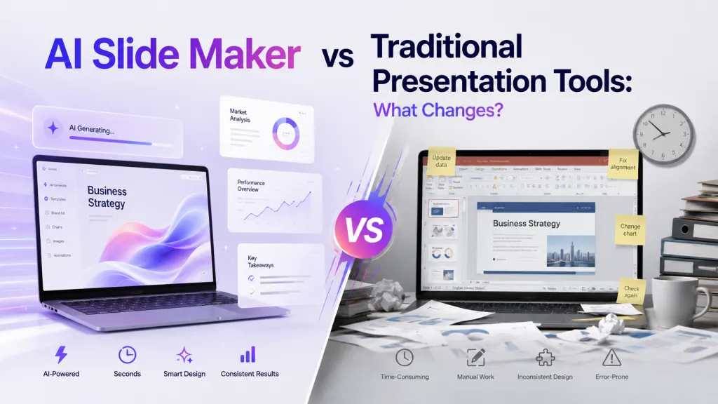 Criador de Apresentações com IA vs Ferramentas Tradicionais: O que Muda?
