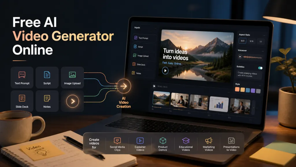 gerador gratuito de vídeos com IA online