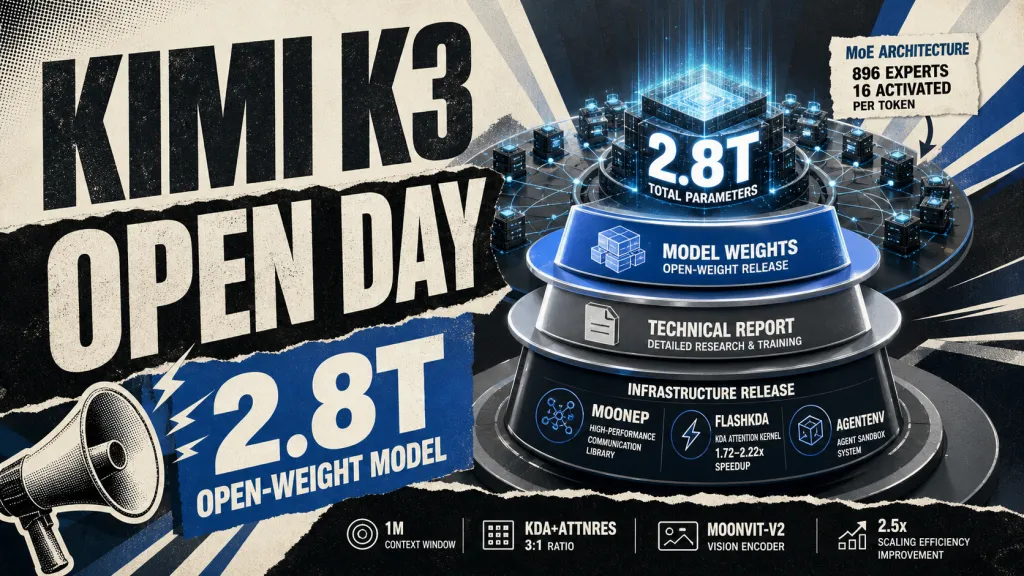 Kimi K3 Open Day: 2.8 Trillion Parameters, Now Open Weight
