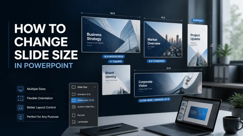 cách thay đổi kích thước trang chiếu trong powerpoint