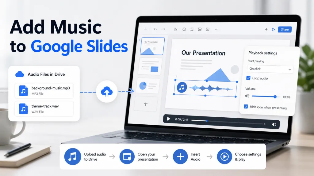 cách thêm nhạc vào Google Slides